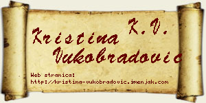 Kristina Vukobradović vizit kartica
